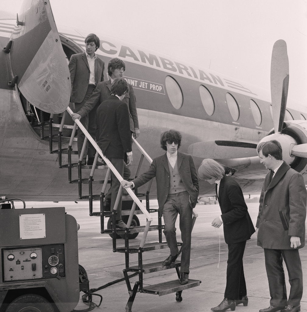 Detail of The Rolling Stones land at Ronaldsway Airport by Manx Press Pictures