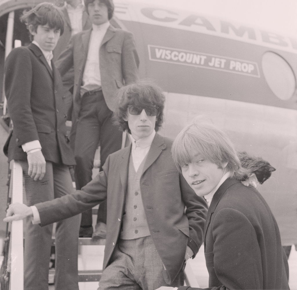 Detail of The Rolling Stones land at Ronaldsway Airport by Manx Press Pictures