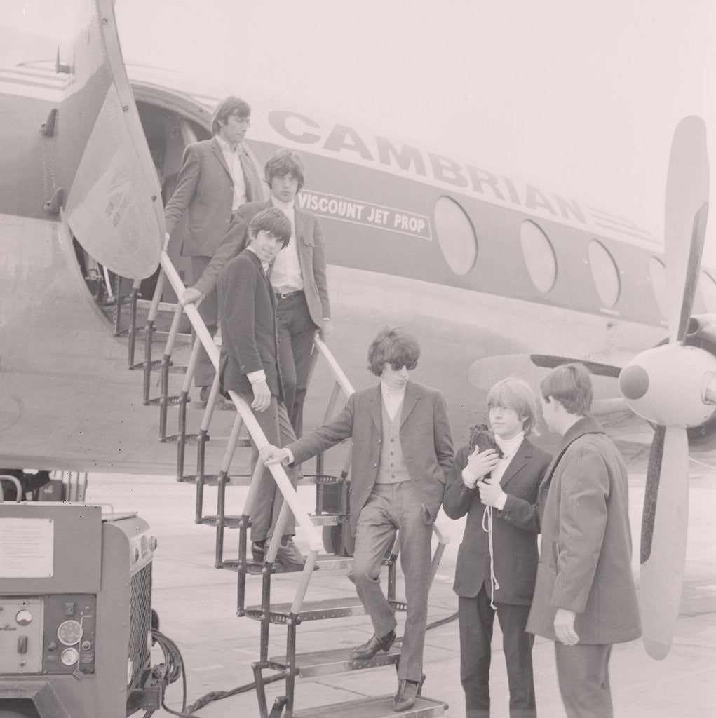 Detail of The Rolling Stones land at Ronaldsway Airport by Manx Press Pictures