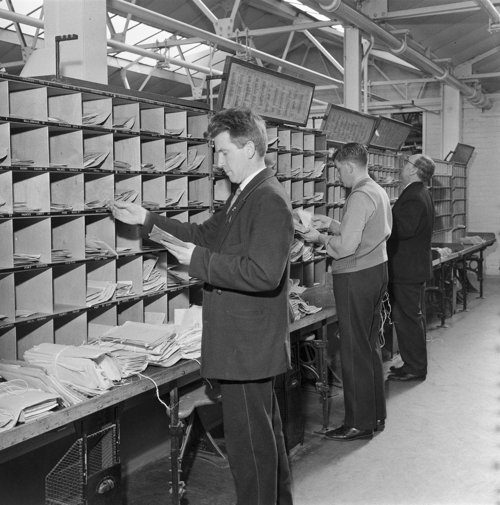 Detail of Isle of Man Post Office sorting depot by Manx Press Pictures