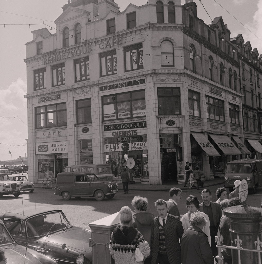Detail of Rendezvous Café, Greensills Corner by Manx Press Pictures