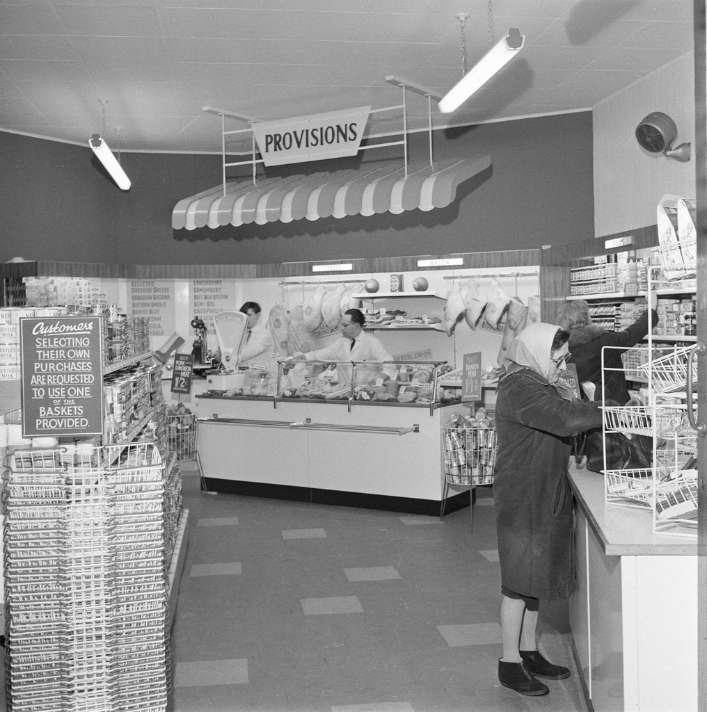 Detail of New shop Kissack grocer by Manx Press Pictures