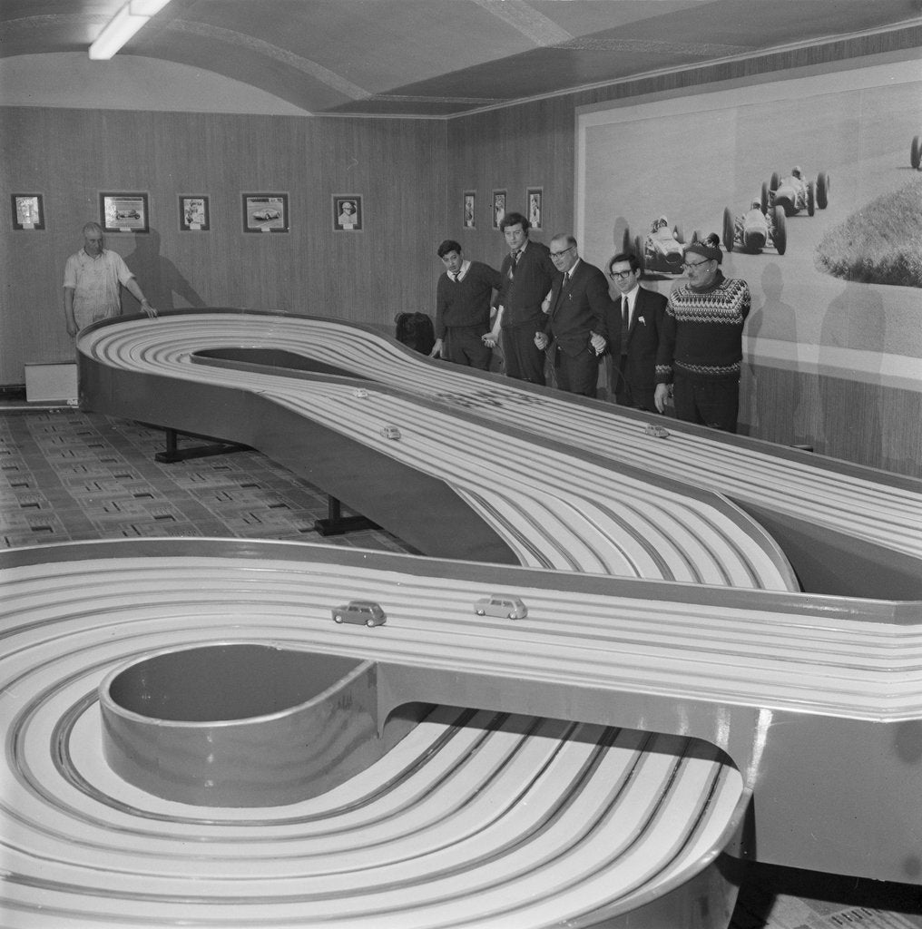 Detail of Slot car opening, Isle of Man by Manx Press Pictures