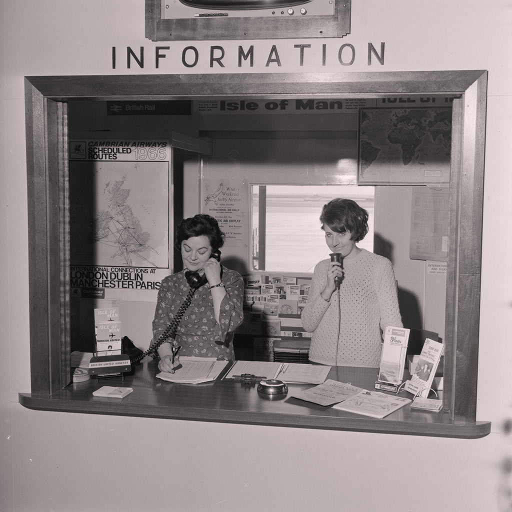 Detail of Information desk at Ronaldsway Airport by Manx Press Pictures