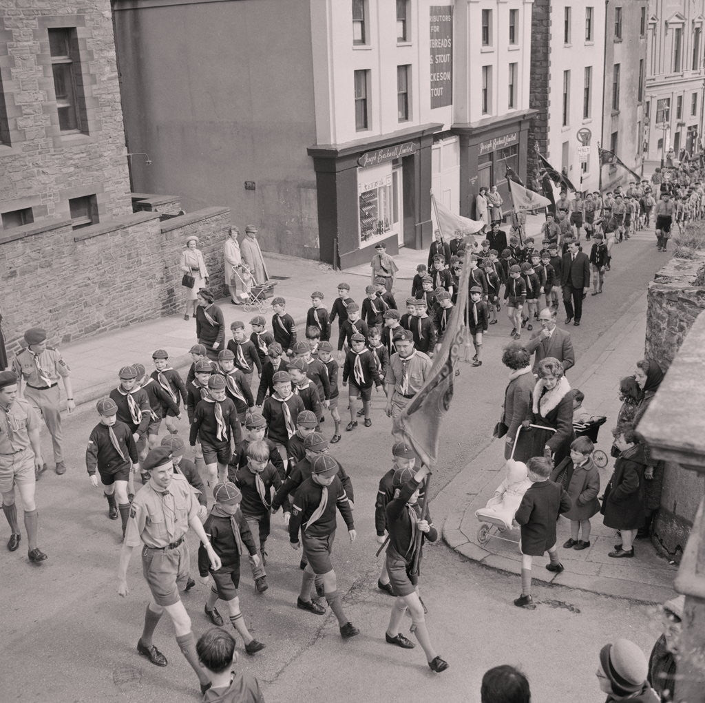 Detail of Scout Parade on St George's Day by Manx Press Pictures
