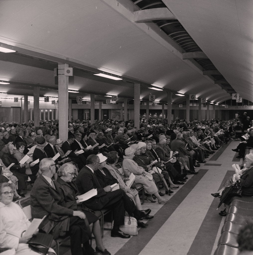 Detail of Hymn singing at the Sea Terminal by Manx Press Pictures