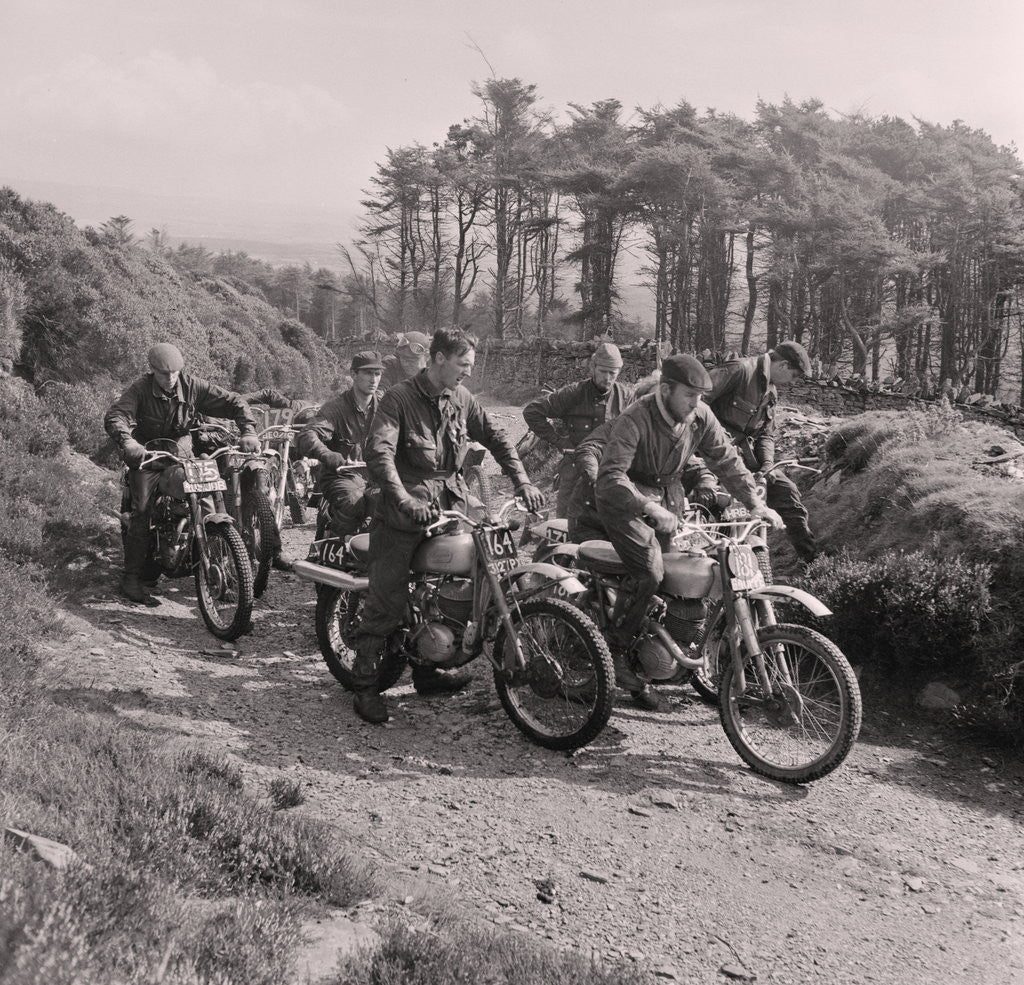 Detail of Two day motorcycle trial by Manx Press Pictures