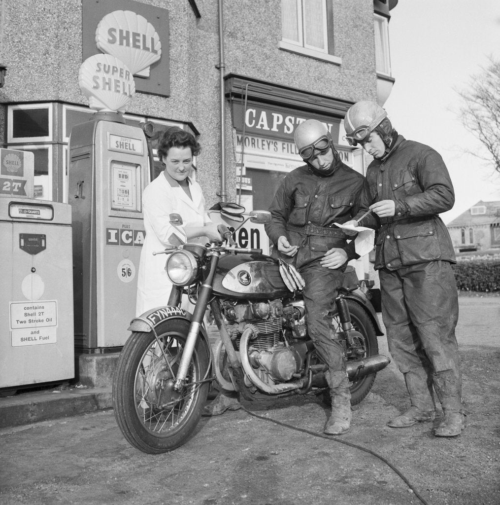 Detail of Honda 450 motor cycle, Isle of Man by Manx Press Pictures