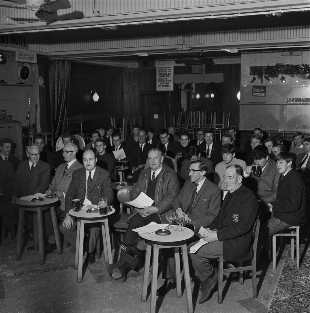 Detail of Peveril Motor Cycle Club (MCC) Annual General Meeting, Crescent Hotel, Douglas by Manx Press Pictures