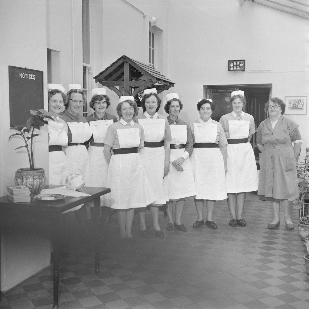 Detail of Hospital matron and nursing staff, Isle of Man by Manx Press Pictures