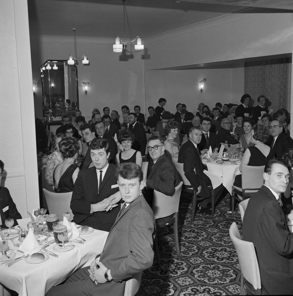Detail of Peveril Motor Cycle Club (MCC) dinner, Metropole, Isle of Man by Manx Press Pictures