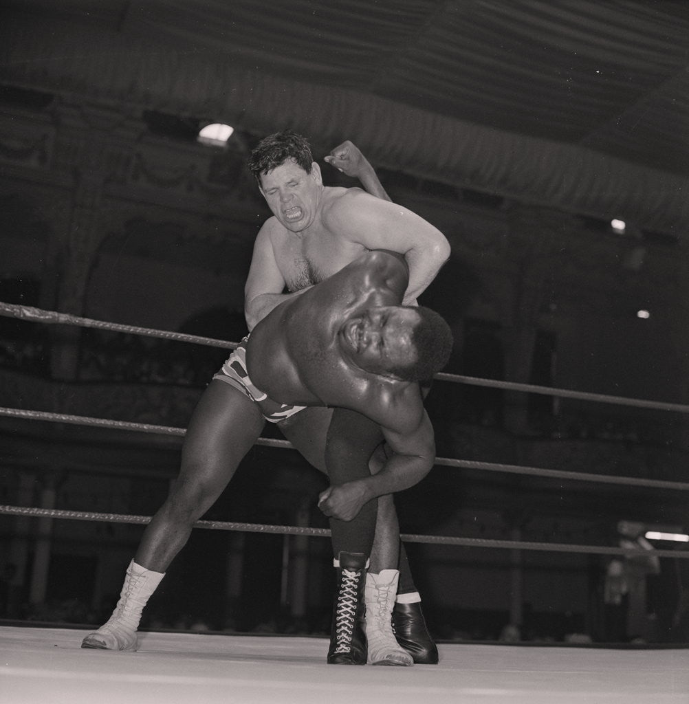 Detail of Wrestling at the Palace by Manx Press Pictures