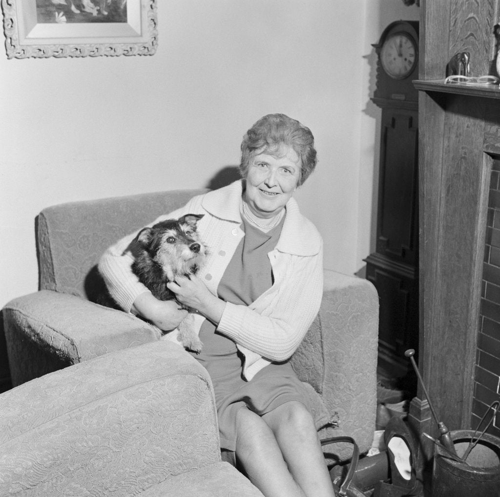 Detail of Isleof Man Times Personality with dog, Ramsey by Manx Press Pictures