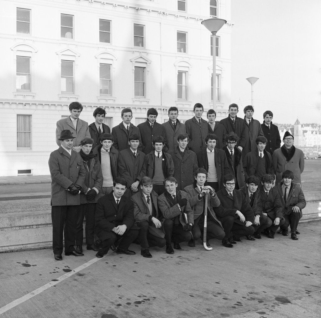 Detail of Douglas High School Boys Hockey Team by Manx Press Pictures