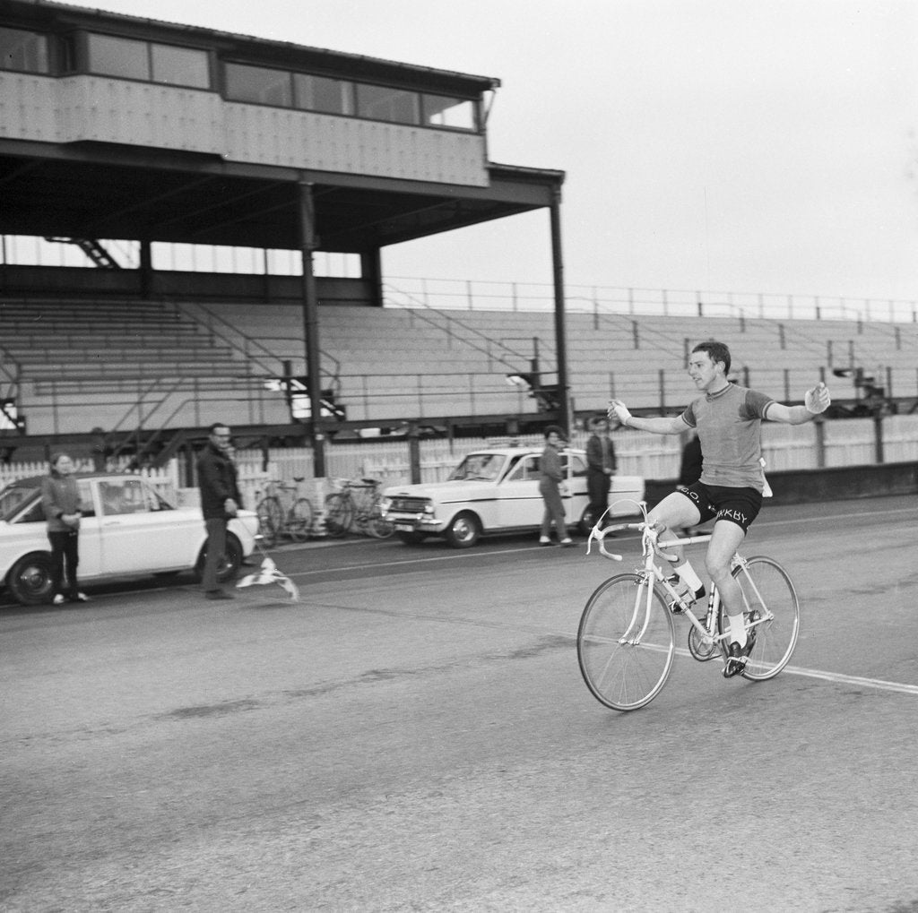Detail of Nigel Dean, cycle race winner, Isle of Man by Manx Press Pictures