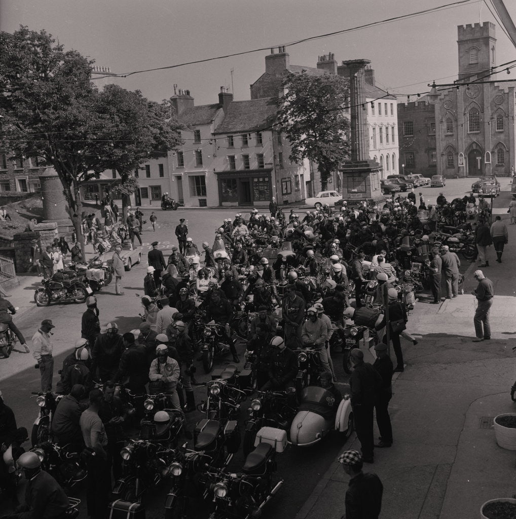 Detail of Vintage Motorcycle Rally, Castletown by Manx Press Pictures