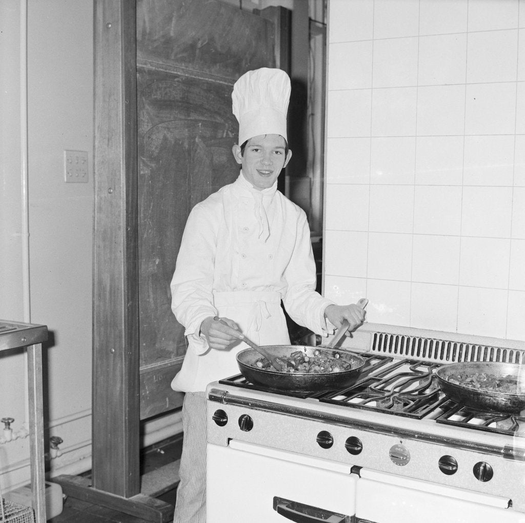 Detail of Chef 'boy wonder' Domestic Science College, Isle of Man by Manx Press Pictures