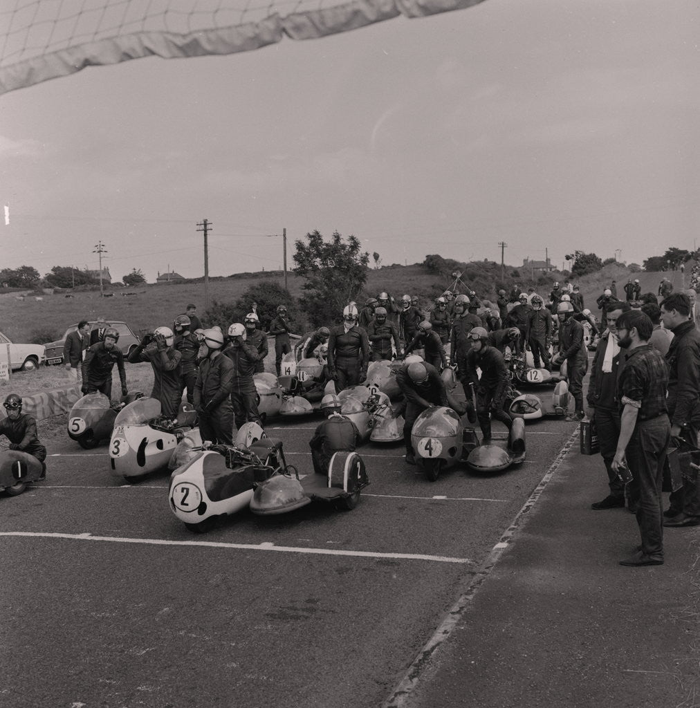 Detail of Motorcycle sidecars, Southern 100 by Manx Press Pictures