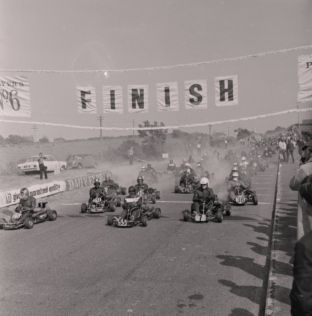 Detail of Go-kart racing by Manx Press Pictures
