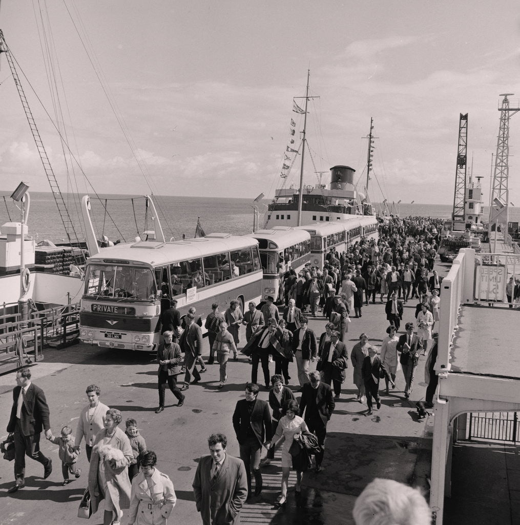 Detail of Buses at Douglas Pier by Manx Press Pictures