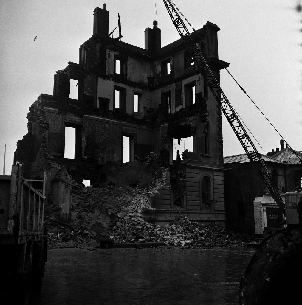 Detail of Demolition of Isle of Man Steam Packet Company building by Manx Press Pictures