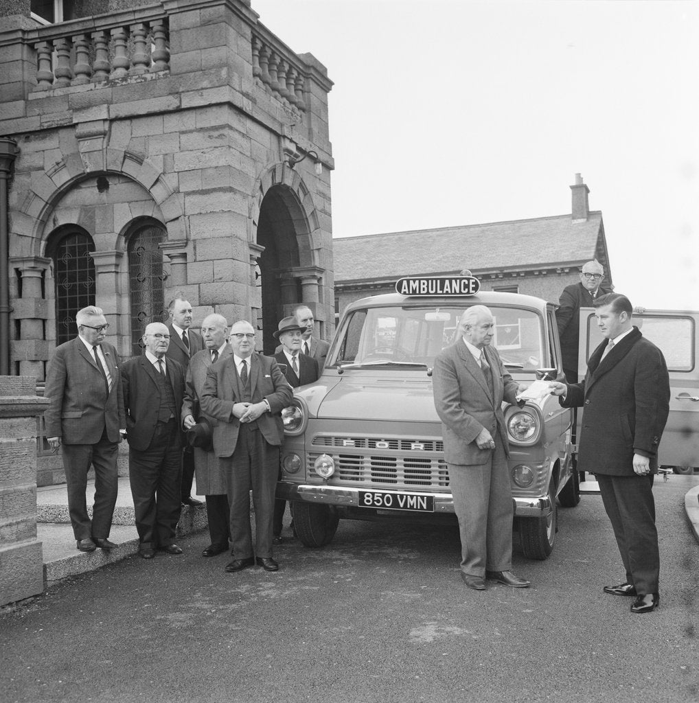 Detail of New Ford ambulances, Isle of Man by Manx Press Pictures