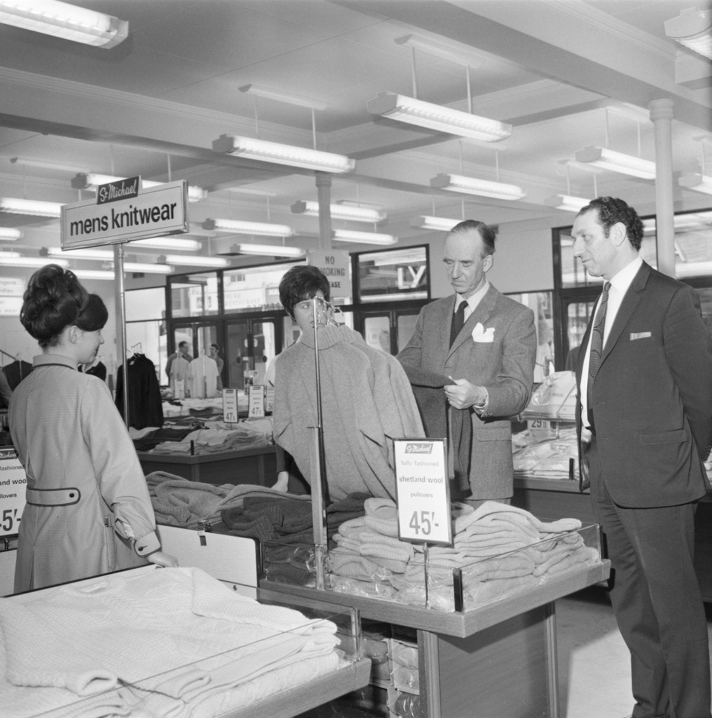 Detail of Lieutenant Governor Sir Peter Hyla Gawne Stallard visits Marks & Spencer, Douglas by Manx Press Pictures