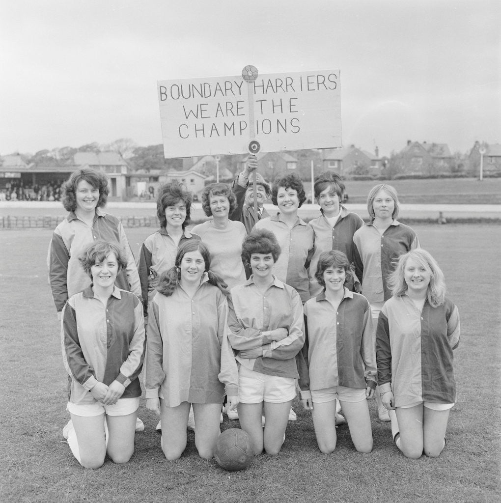 Detail of Women's football team, Onchan Park by Manx Press Pictures