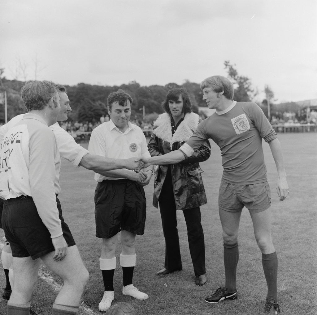 Detail of George Best at charity football match by Manx Press Pictures