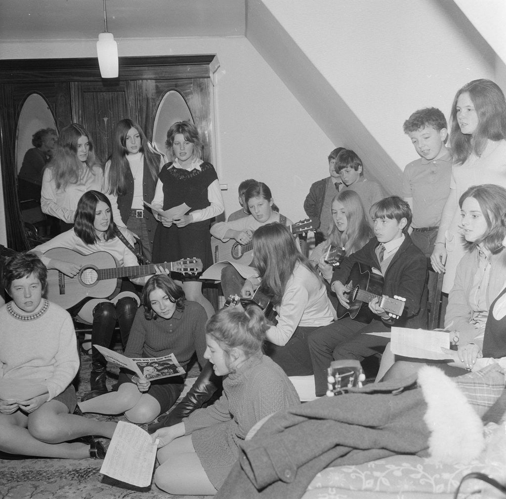 Detail of Catholic pop group by Manx Press Pictures