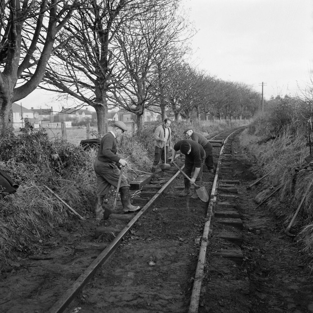 Detail of Railway line maintenance, Isle of Man by Manx Press Pictures