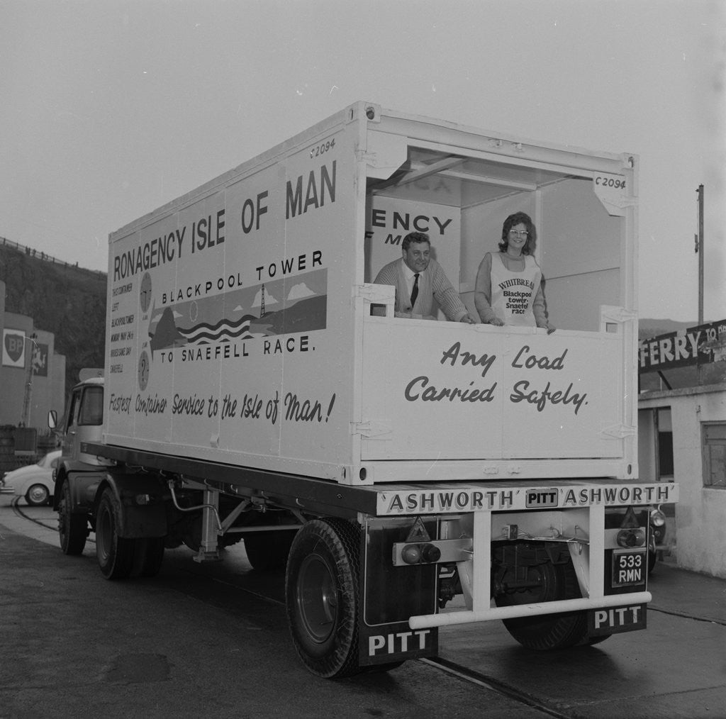 Detail of Miss Isle of Man in container by Manx Press Pictures