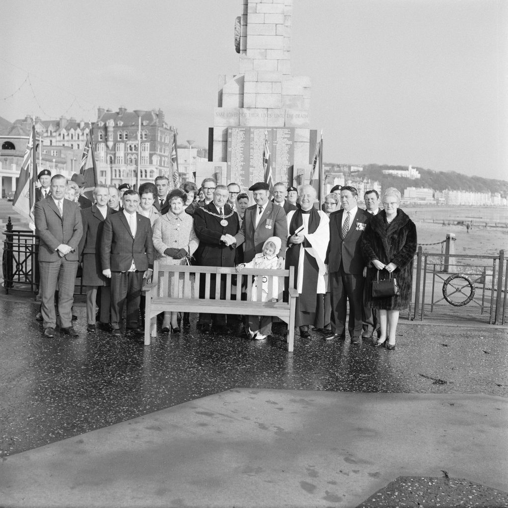 Detail of Royal British Legion bench, Douglas Promenade War Memorial by Manx Press Pictures