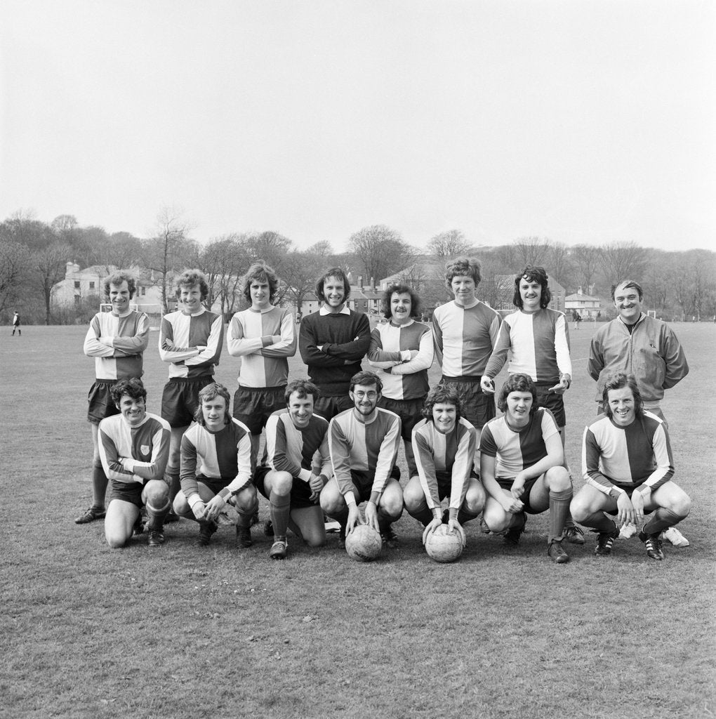 Detail of Men's football senior team, Good Friday, International Bowl, Isle of Man by Manx Press Pictures