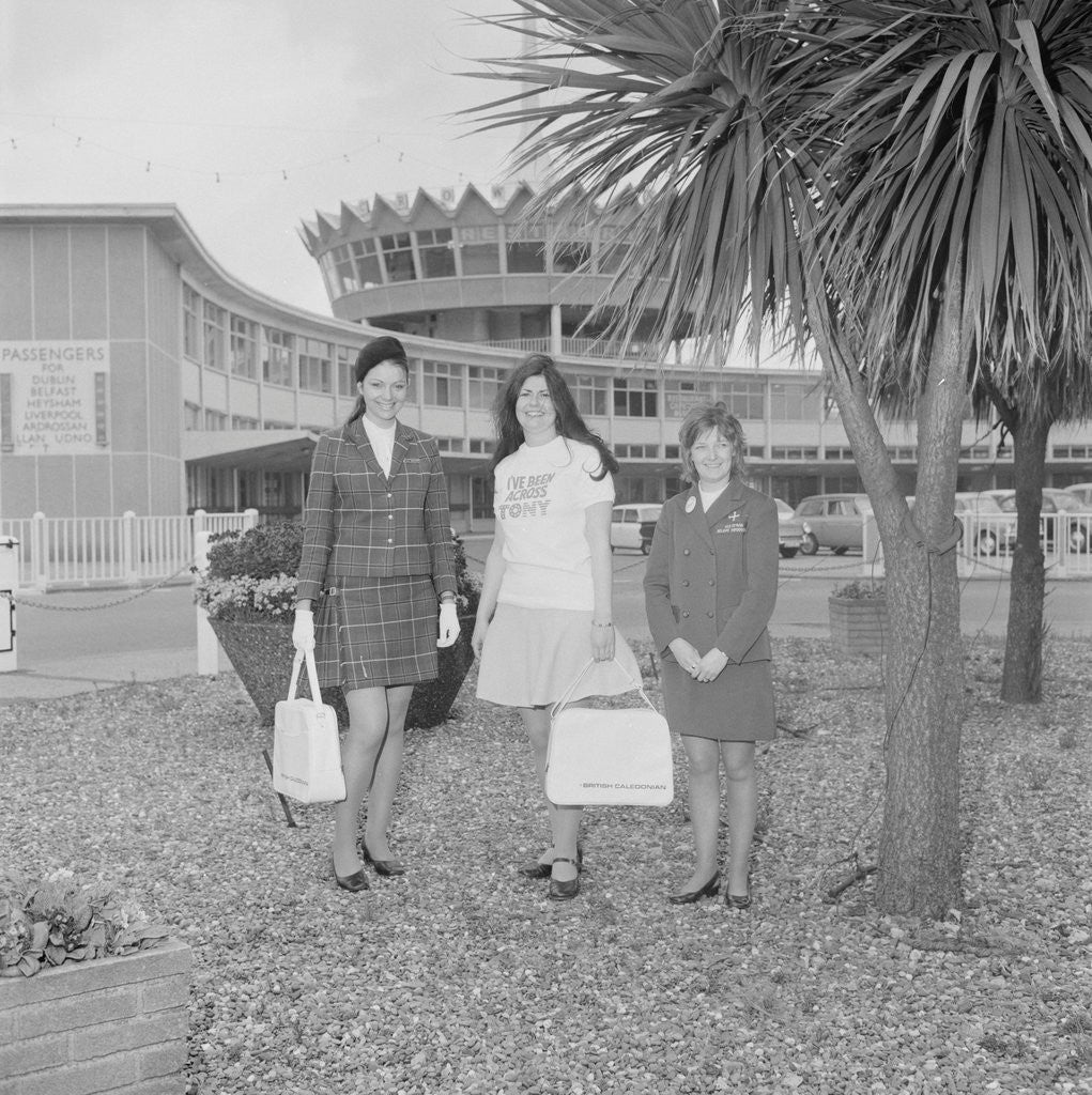 Detail of Tourism workers at the Sea Terminal by Manx Press Pictures