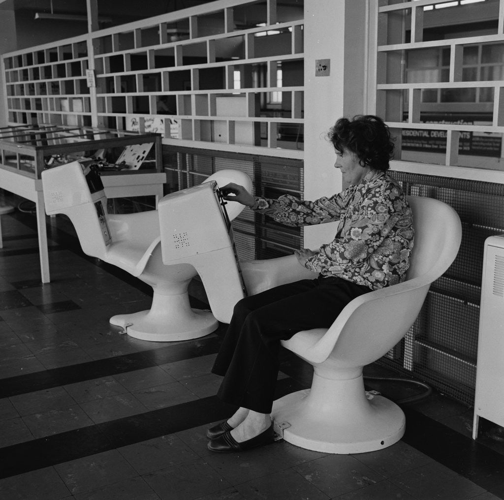 Detail of Television seats at Ronaldsway Airport by Manx Press Pictures