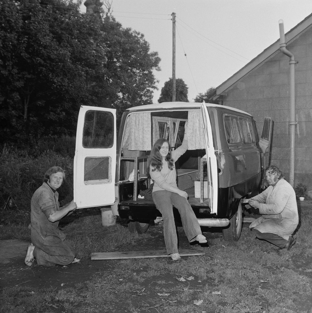 Detail of Homemade caravan by Manx Press Pictures