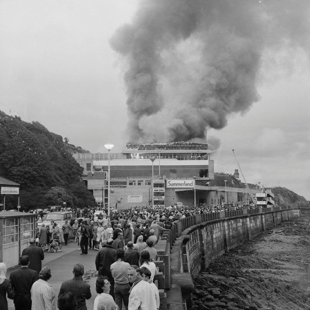 Detail of Summerland fire by Manx Press Pictures