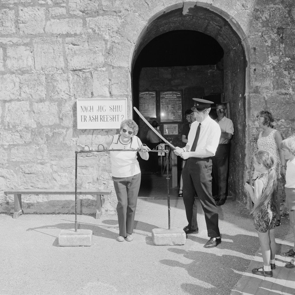 Detail of Visitor to Castle Rushen by Manx Press Pictures