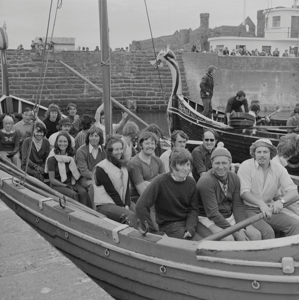 Detail of Peel Viking Boat Race by Manx Press Pictures
