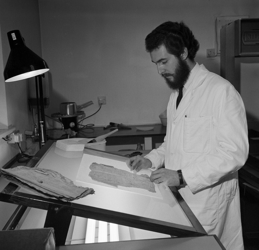 Detail of Paper conservation, Manx Museum, Douglas by Manx Press Pictures