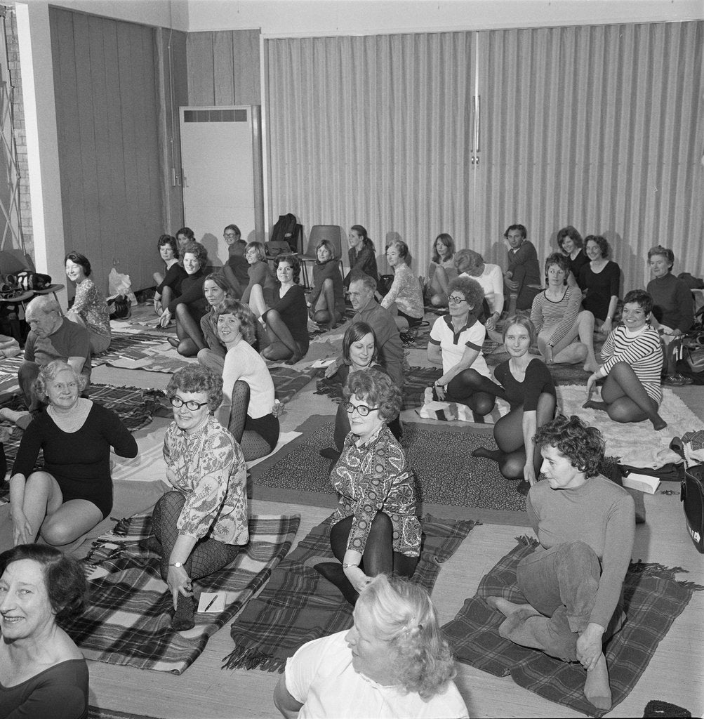 Detail of Yoga class, Isle of Man College of Further Education by Manx Press Pictures