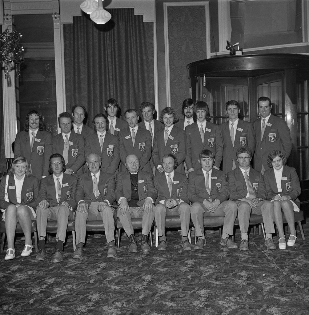 Detail of Manx team going to the British Commonwealth Games in New Zealand by Manx Press Pictures