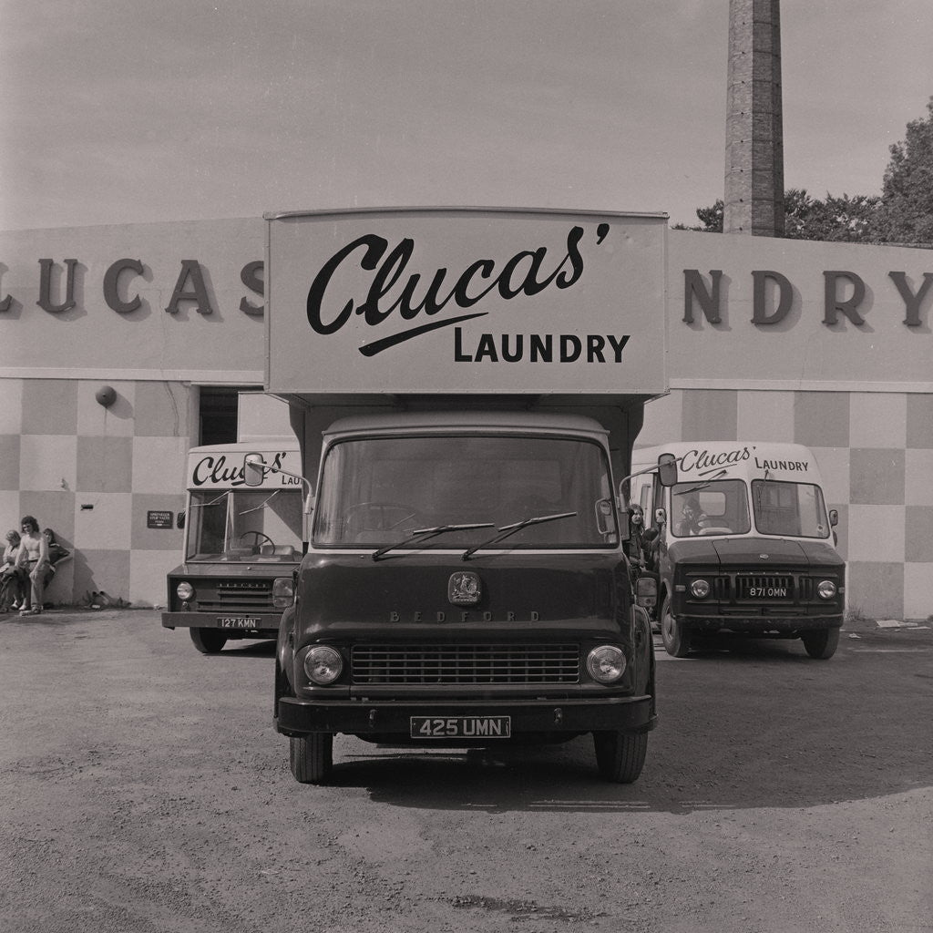 Detail of Clucas' laundry cleaners van by Manx Press Pictures