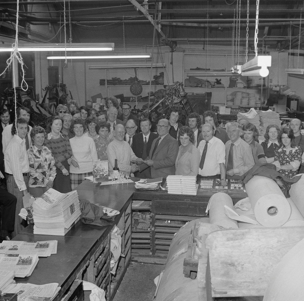 Detail of Retirement at Examiner newspaper by Manx Press Pictures