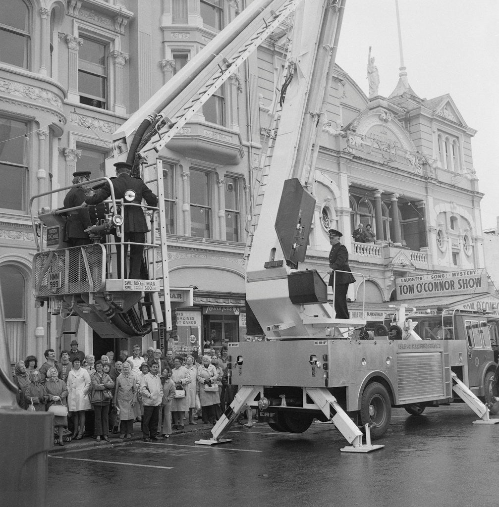 Detail of Fire Brigade demonstration at the Sefton hotel by Manx Press Pictures