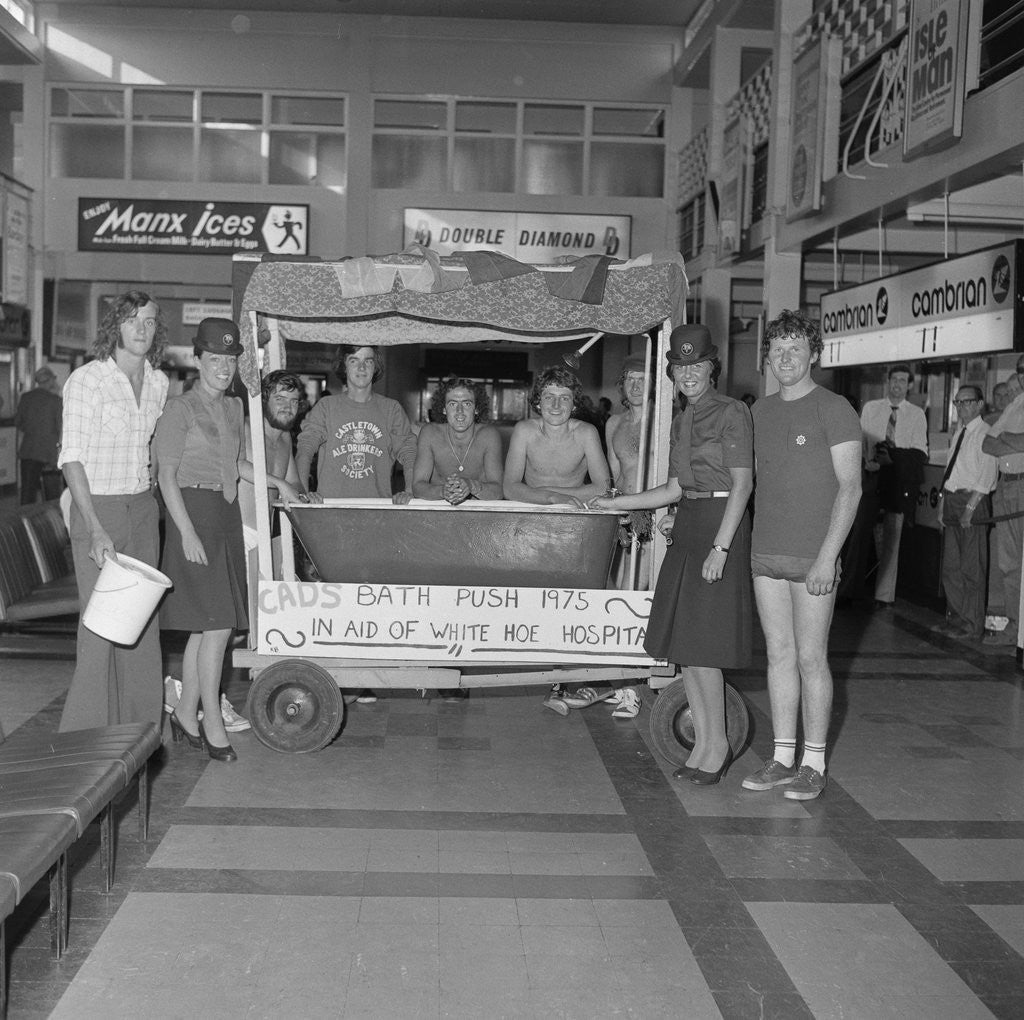 Detail of Charity bath push at Ronaldsway Airport by Manx Press Pictures