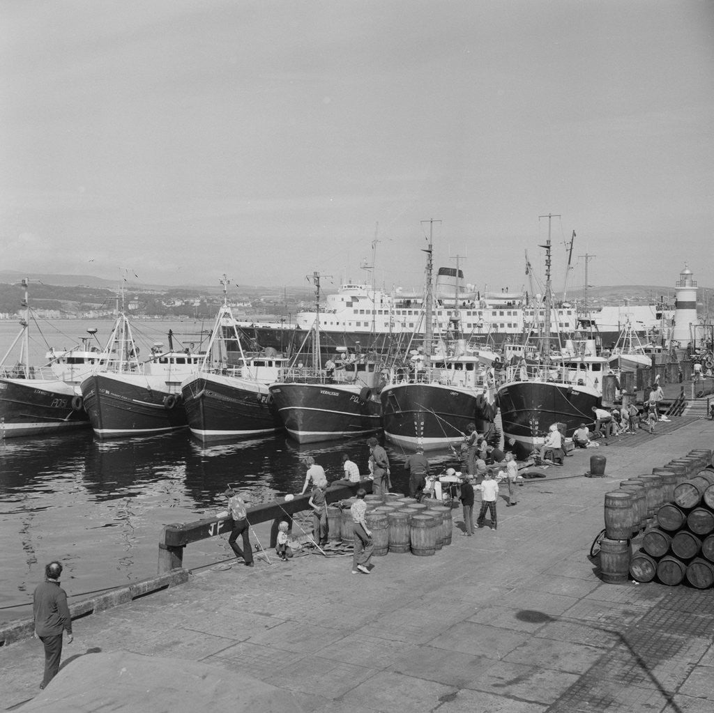 Detail of Fishing boats in Douglas Harbour by Manx Press Pictures
