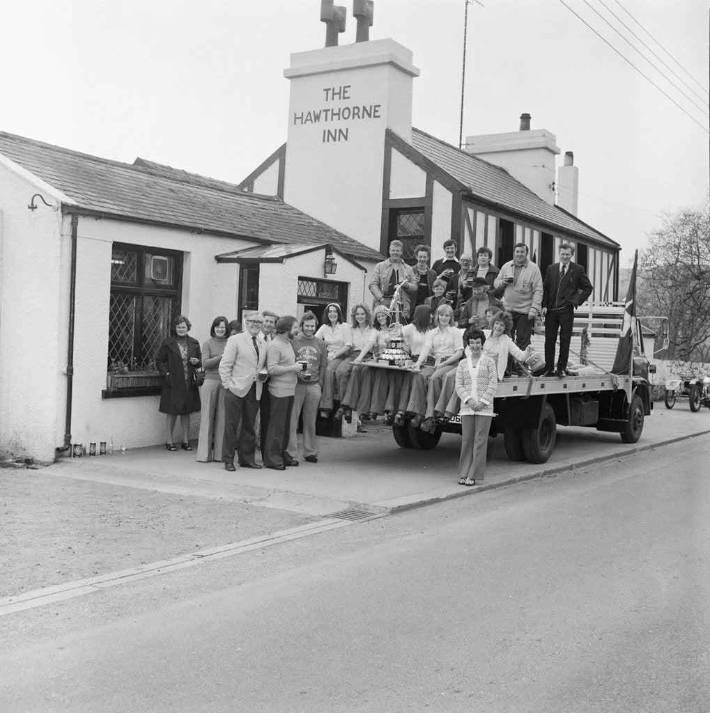 Detail of Castletown Brewery Wagon, TT Course, The Hawthorne Inn by Manx Press Pictures