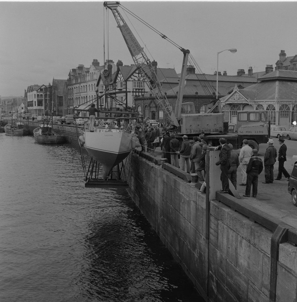 Detail of Boat launch on Douglas North Quay by Manx Press Pictures